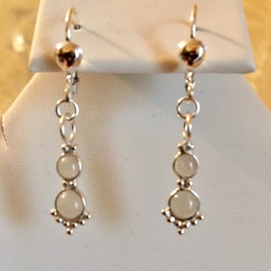 Juego de aretes, collar o anillo de piedra lunar (las piezas se venden por separado) 448