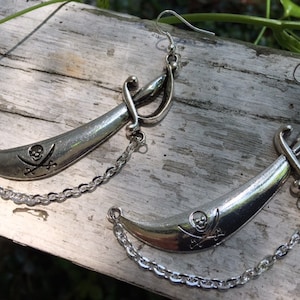 Sword with Skull and Cross Swords Earrings        535