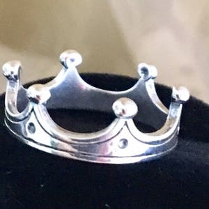 Sterling Silver Royal Tierra Crown Queen Princess Ring         943