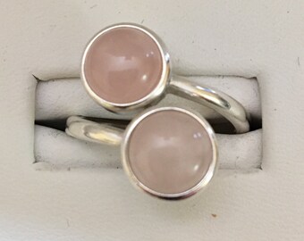 Bague bypass 8 mm en argent sterling pour cabochon 8 mm (commande spéciale) 933