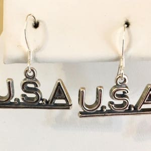 Sterling Silver U. S. A. Earrings           214