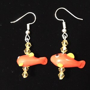 Glass Goldfish Earrings         120