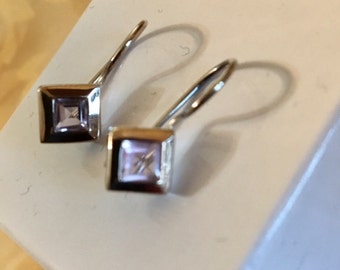Amethyst Sterling Silver Earrings       422
