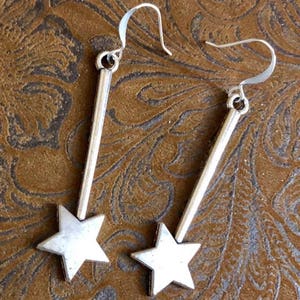 Antiqued Silver Filled Magic Wand Earrings            214