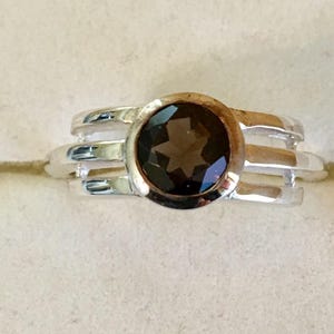 Sterling Silver Smoky Quartz Ring           919