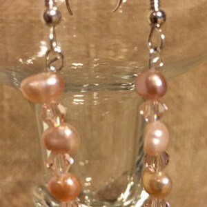 Sterling Silver Pearl and Crystal Earrings 470 image 2