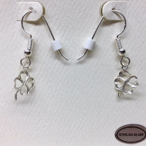 Four Leaf Clover Sterling Silver Earrings 369 image 3