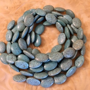 Bead Turquoise (Imitation) 15&quot; Strand 24x17 Puffed Oval                    2005
