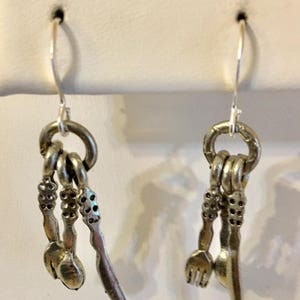 Silverware Earrings               049