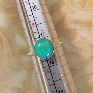 Sterling Silver Chrysoprase Ring 978 image 5