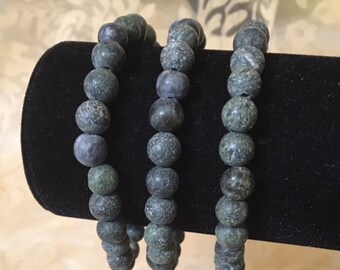 Russian Serpentine Gents Genuine Gemstone Bracelet          647