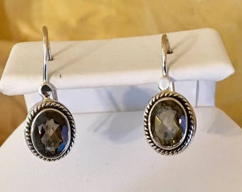 Sterling Silver Smoky Quartz Earrings         461