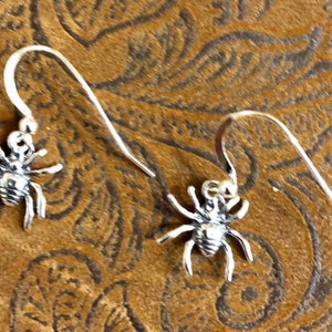 Sterling Silver Spider Earrings     342