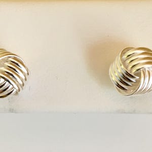 Sterling Silver Fancy Knot Earrings             1018