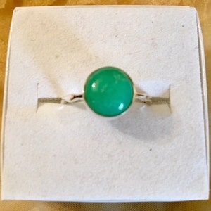 Sterling Silver Chrysoprase Ring 978 image 3