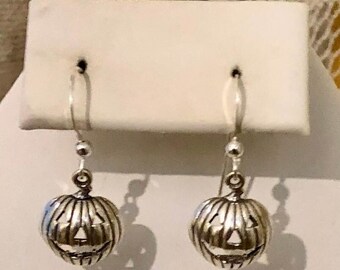 Sterling Silver Jack O Lantern Earrings         336