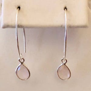 Sterling Silver Rose Quartz Earrings          419