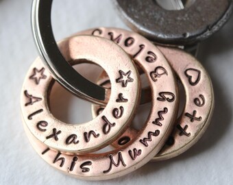 Handmade Mummy Gift: This Mummy Belongs To Copper Personalised Keyring - New Mum Gift Xmas Christmas Gift