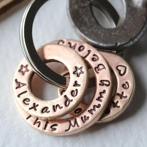 Handmade Mummy Gift: This Mummy Belongs To Copper Personalised Keyring - New Mum Gift Xmas Christmas Gift