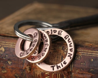 Handmade Nanny Gift This Nanny Belongs To Copper Personalised Keyring, Unique Granny Xmas Christmas Gift