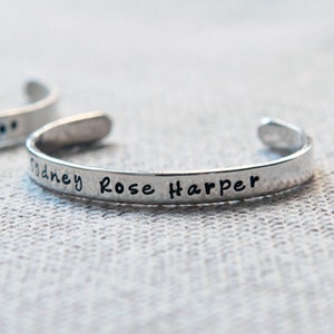 Childrens Personalised Sterling Silver Open Bangle - Christening Gift Xmas Christmas Gift