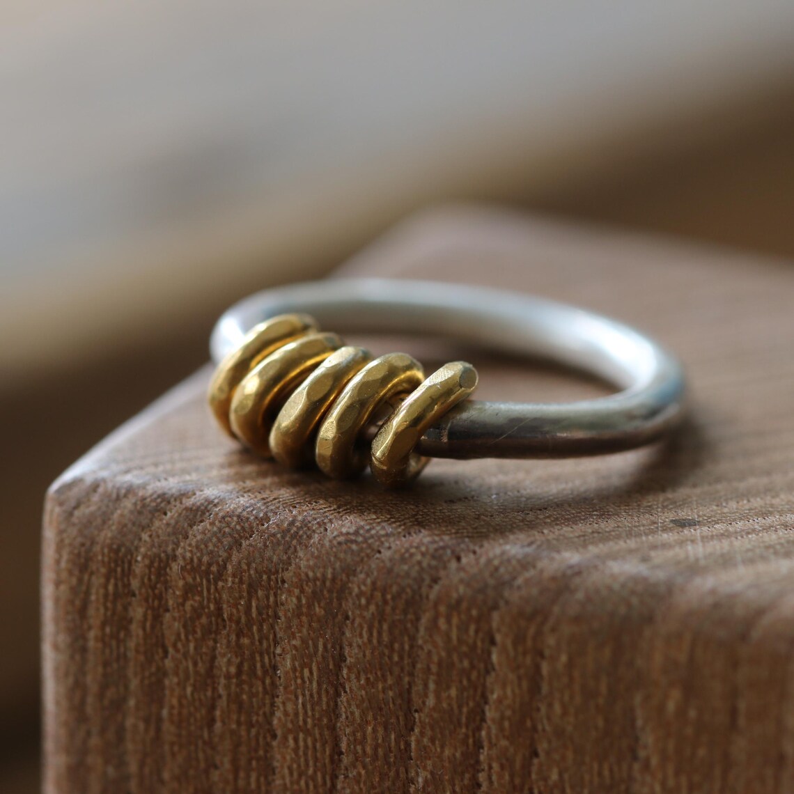 Milestones Coin Rings Rings Handmade Silver Ring With Gold Milestone Rings - Personalised and ...