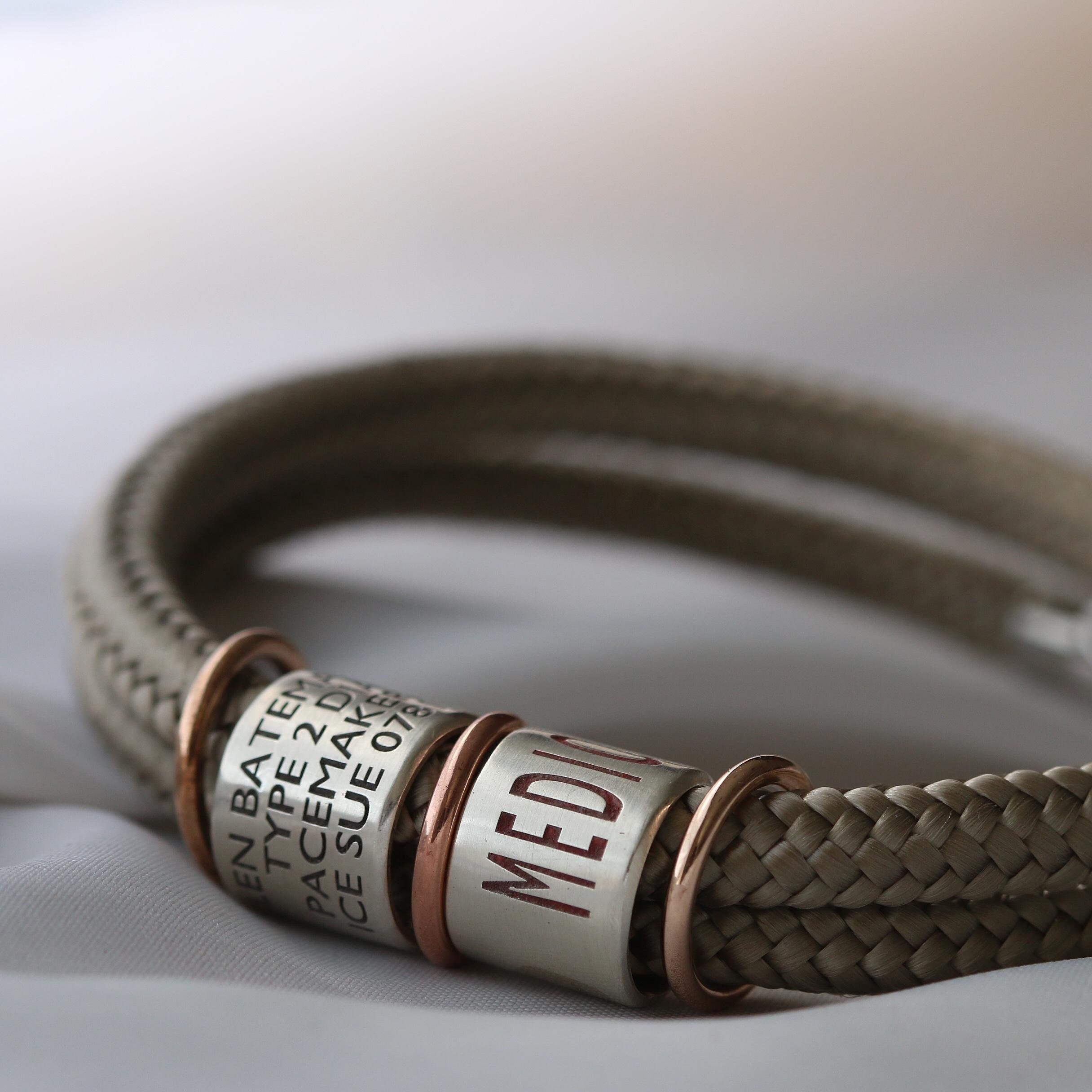 Personalised Medical Bracelet Pacemaker Alert Bracelet Medical