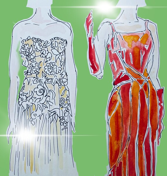 Fashion Force, Stylish A4 Giclee Print of a Fashion Illustration Using Fineliner, Watercolour and Digital Drawing, Wall Deco - Etsy Fashion Force, Stylish A4 Giclee Print of a Fashion Illustration Using Fineliner, Watercolour and Digital Drawing, Wall Deco - Etsy