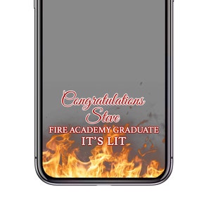 Firefighter Snapchat Filter, Fireman Geofilter, Fire Academy Graduation Filter image 1