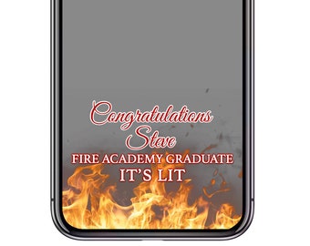 Firefighter Snapchat Filter, Fireman Geofilter, Fire Academy Graduation Filter