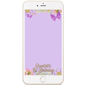 Butterfly Snapchat Filter, Butterfly Birthday Snapchat Lense, Custom Filter