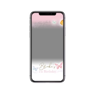 Butterfly Snapchat Filter, Butterfly Birthday Snapchat Lense, Custom Filter