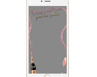 Happy New Year Snapchat Filter, Champagne Geofilter