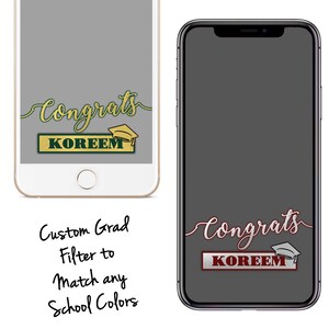 Graduation Snapchat Filter, Custom Graduation Colors Geofilter