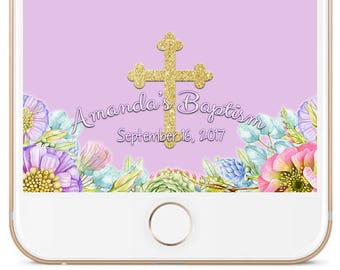 Baptism Snapchat Filter, Girl Baptism Snapchat Filter, Flower Baptism Snapchat Filter