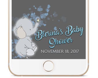 Filtro de Instagram de Baby Shower, efecto de Instagram de elefante, filtro personalizado de niño Instagram, filtros de historia de Facebook, filtro de historia, IG, Snapchat