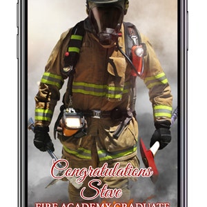 Firefighter Snapchat Filter, Fireman Geofilter, Fire Academy Graduation Filter image 3