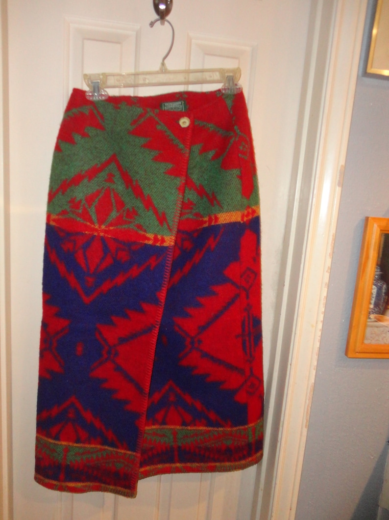 VINTAGE RALPH LAUREN Polo Country Wool Indian Blanket Skirt Etsy