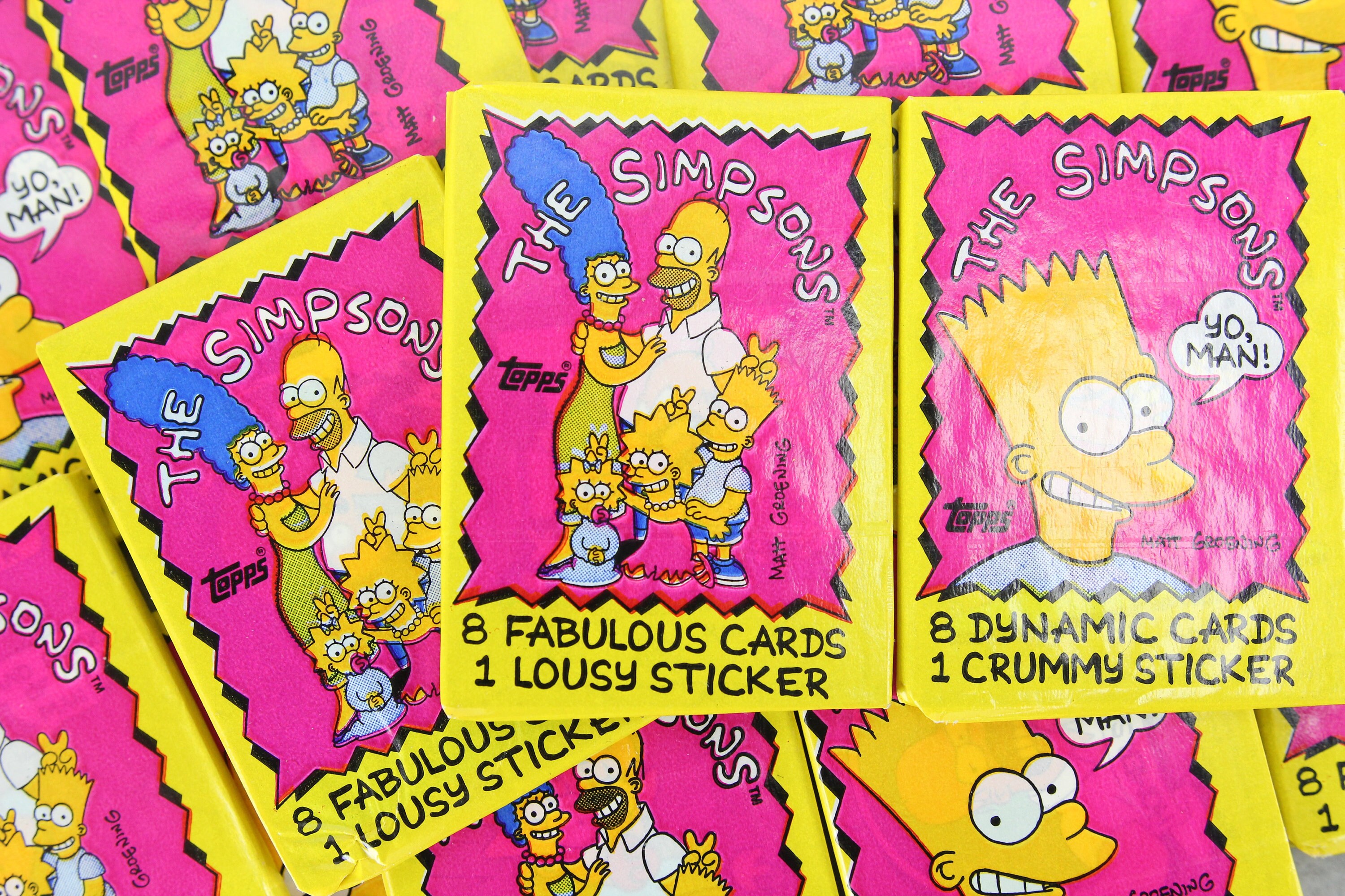 Topps The Simpsons Collectible Trading Cards One Wax Pack Etsy