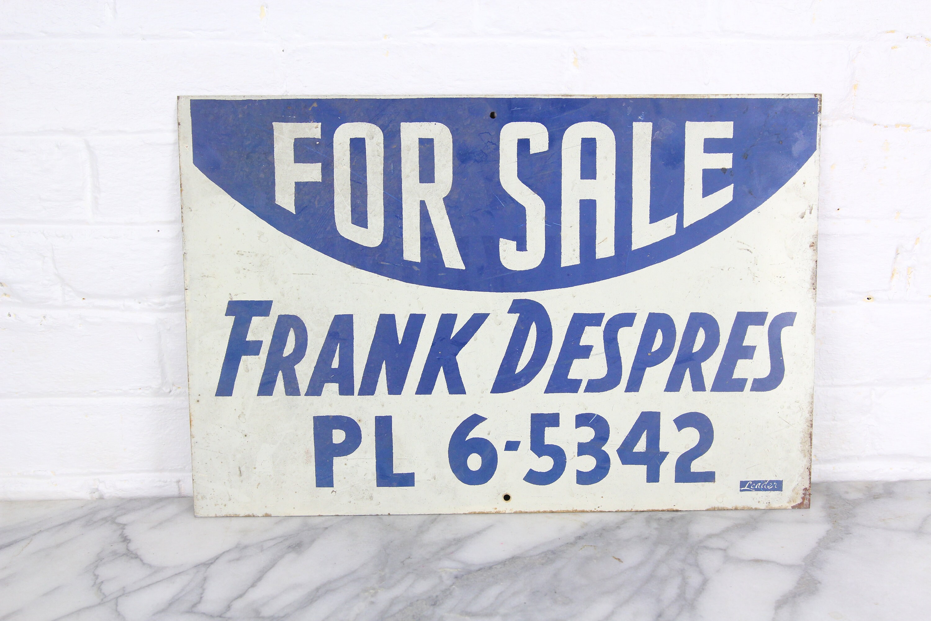 For Sale Handpainted Metal Sign by Leader Signs Worcester Etsy