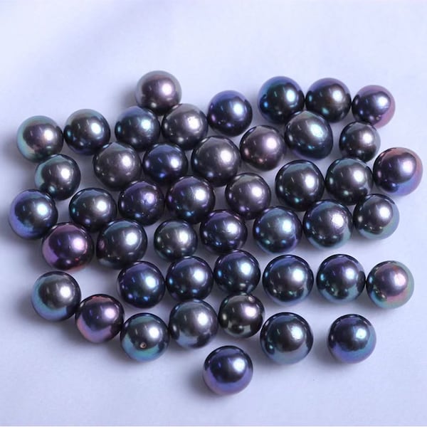 Echte Süßwasserperlen, 10-11mm schwarze gefärbte Perlen für die Schmuckherstellung, Schmuckzubehör und Schmuckzubehör