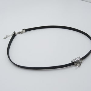 1pc solid sterling silver necklace setting,wax cord choker mounting, necklace blank without pearl, statement jewelry DIY, gift DIY image 3