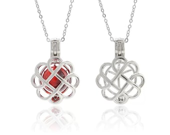 Colgante de jaula de plata esterlina S925 para cuentas de perlas o piedras preciosas, colgante de perla o piedra de nacimiento DIY al por mayor, hallazgos para fabricación de joyas