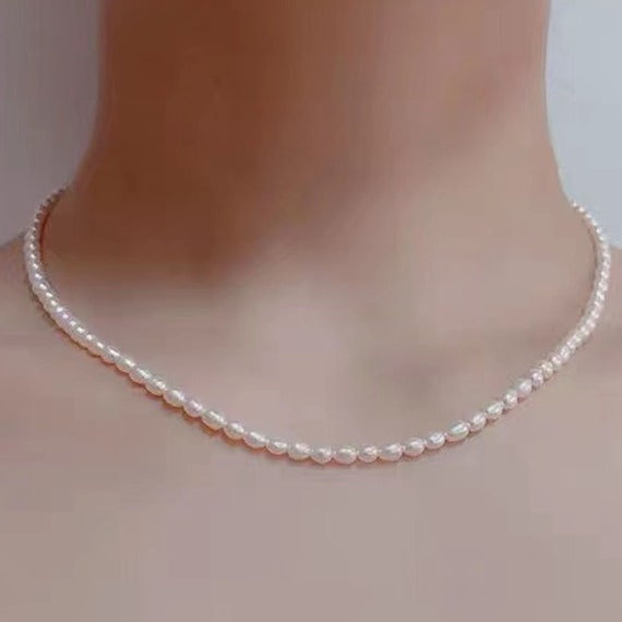 Tiny Freshwater Pearl Necklace – The Silver Wren
