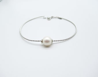 1pc solid sterling silver bracelet setting, bracelet mounting, bracelet blank without pearl,jewelry DIY,gift DIY