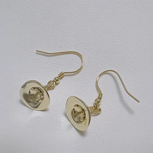 1 pair S925 Sterling Silver hook Earring Setting for Pearl or gems, Hat Earring Mountings, Wholesale DIY Earring Making Findings