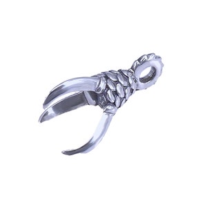 925er Sterlingsilber Anhänger Fassung, Geschenk DIY für Schmuck mit Anhänger in Form eines Adlerkralle Anhängers ohne Kette