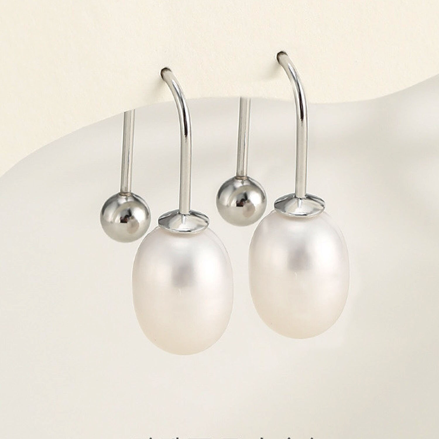 1 Pair 925 sterling silver hook Earring Post Blanks, wholesale Earring setting fit 6-10 pearl or Gems for Jewelry Making