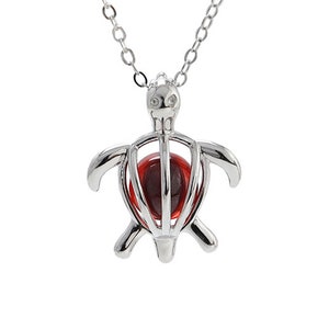 Massiver 925 Sterlingsilber Perlenkäfig, Schildkrötenkäfig für Perle oder Edelstein, Anhängerrohling, Schmuck DIY, Geschenk DIY