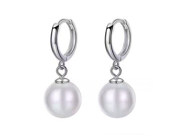 1 Pair 925 sterling silver  Earring Blanks, wholesale  Earrings fit 8-12mm pearl or Gems for Jewelry Making